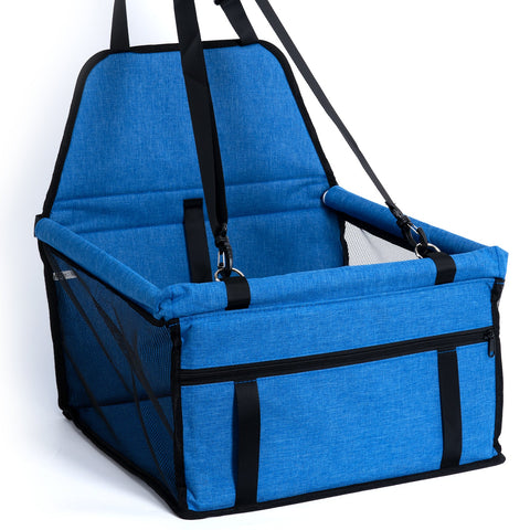 Hundesitz Welpe Portable Pet Booster Travel Carrier Käfig für kleine und mittlere Haustiere, Oxford atmungsaktiv weich waschbar Falten Taschen mit Sicherheitsleine und PVC Support Pipe, Anti-Collapse