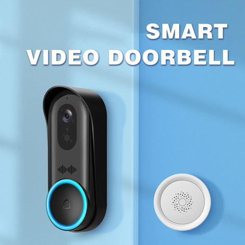 2MP Smart Video Doorbell, Two-Way Audio, PIR Human Detection, Day Night Vision, 6400mAh Rechargeable Battery, Work With Alexa and Google Home, Support TF Card & Cloud Storage