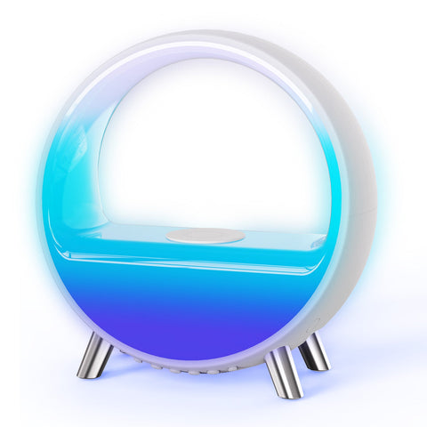 Arches Gradual Sunrise Alarm Clock w/ Wireless Charging for iPhone, White Noise for Sleeping, Bluetooth Speaker, Sound with Night Lights, Gift for Adults/Kids/Baby, Work with Alexa