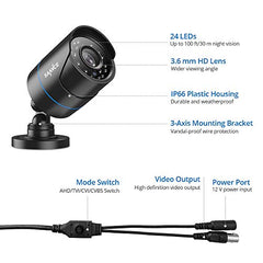 Zertifiziert überholt 1080P Bullet Überwachungskamera, 4-in-1-Kompatibilität für AHD / TVI / CVI / CVBS