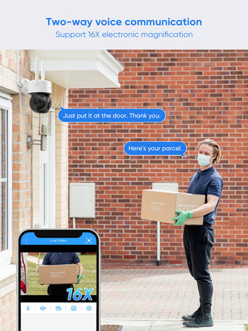 3MP 10CH WLAN PTZ & Bullet Überwachungskamera Set, 350°/90° PTZ Schwenkbar, Kabellose Repeater, 2-Wege-Audio, KI-Personenerkennung, Kompatibel mit Alexa (2xPTZ Kamera, 6xBullet Kamera und 8MP 10CH NVR)