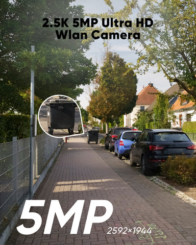 5MP Funk PTZ Kamera für Außenbereich, 20x Zoom, Nachtsicht in Farbe, 2 Wege Audio, Personenerkennung, Auto Tracking, Cloud Speicher