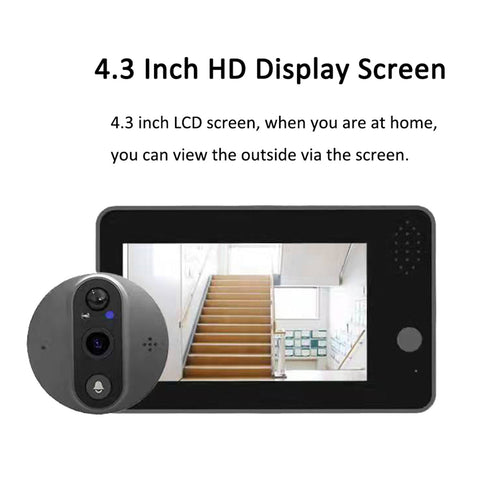 Smart Video Doorbell, 1080p HD Resolution, 6400mAh Battery Powered, Infrared Night Vision, PIR Motion Detection, 2-Way Audio, Support TF Card & Cloud Storage