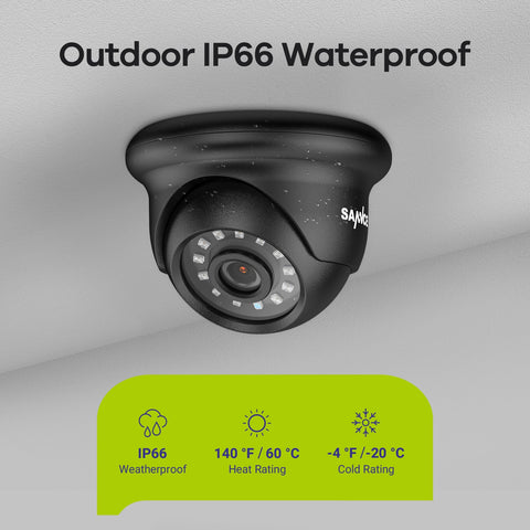 1080P Lite 8-Channel Wired Security DVR System with 2pcs 2MP Outdoor Dome Cameras