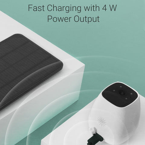 Solar Panel Compatible with Vacos Camera/SE Outdoor Indoor Security Camera, Waterproof Power Continuously, 13ft/4m Cable