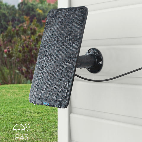 Solar Panel Compatible with Vacos Camera/SE Outdoor Indoor Security Camera, Waterproof Power Continuously, 13ft/4m Cable