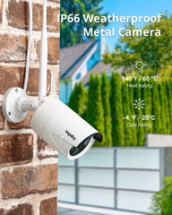 3MP 10CH WLAN PTZ & Bullet Überwachungskamera Set, 350°/90° PTZ Schwenkbar, Kabellose Repeater, 2-Wege-Audio, KI-Personenerkennung, Kompatibel mit Alexa (4xPTZ Kamera, 2xBullet Kamera und 8MP 10CH NVR)