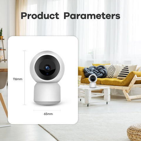 WLAN 2K 3MP IP Kamera für Innen, Baby- und Haustierüberwachung, Pan & Tilt, intelligente Bewegungsverfolgung, KI Personenerkennung, Zwei-Wege-Audio, Unterstützt Cloud/Max. 128 GB lokalen