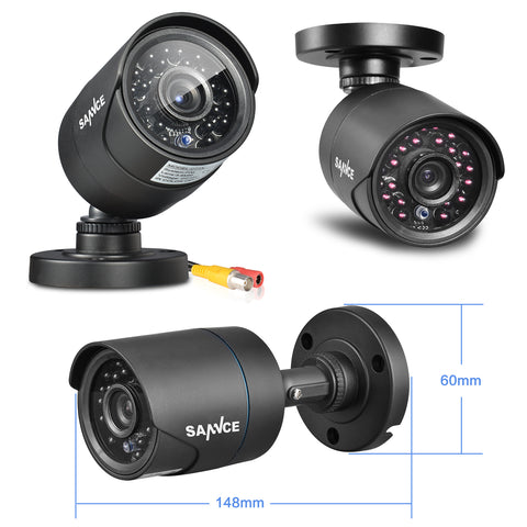 Clearance-ANNKE 800TVL Bullet Security Camera, IP66 Weatherproof Surveillance Camera for Indoor and Outdoor Use, 100ft/30m Night Vision with Smart IR
