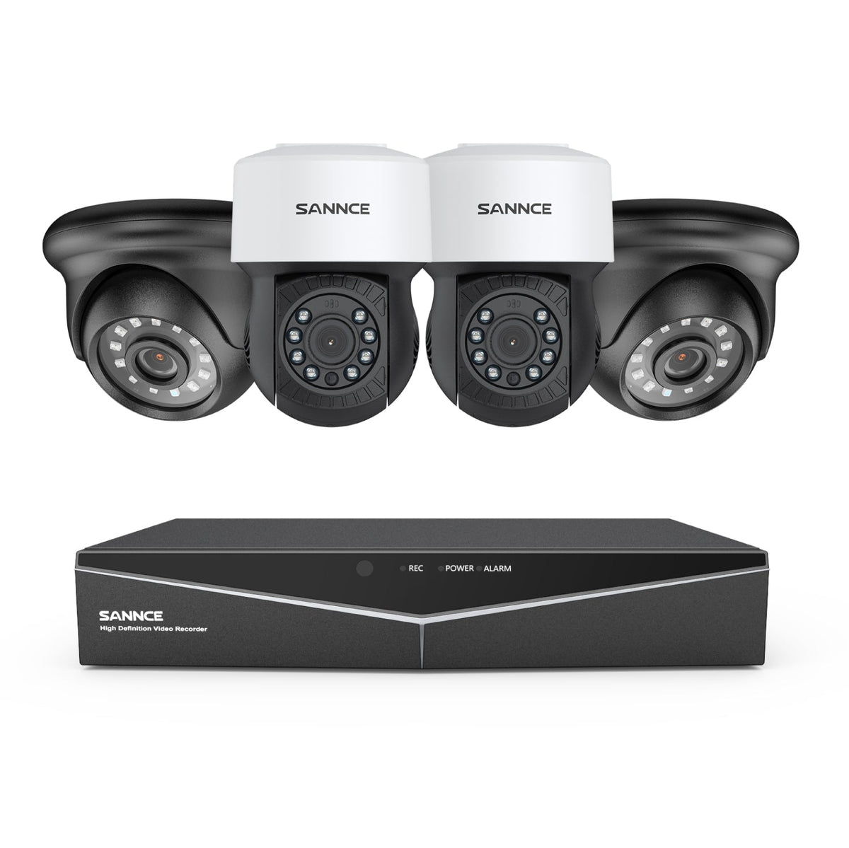 1080P 8 Channel PT Security Camera System - Hybrid 5-in-1 DVR, Pan & Tilt CCTV Camera, 100 ft Night Vision, Motion Detection, Outdoor, Waterproof