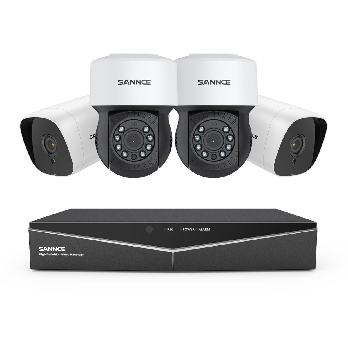 1080P 8 Channel PT Security Camera System - Hybrid 5-in-1 DVR, Pan & Tilt CCTV Camera, 100 ft Night Vision, Motion Detection, Outdoor, Waterproof