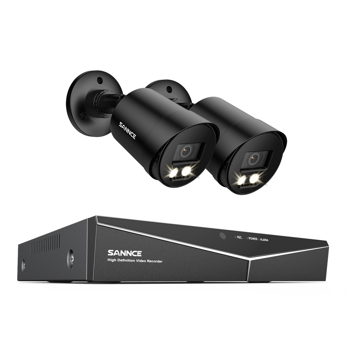 8 Channel 1080P Full-Color Security Camera System - Hybrid DVR, 2PCS Warm-Light Cameras, Outdoor & Indoor, Smart Motion Detection, Remote Access