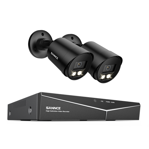 8 Channel 1080P Full-Color Security Camera System - Hybrid DVR, 2PCS Warm-Light Cameras, Outdoor & Indoor, Smart Motion Detection, Remote Access