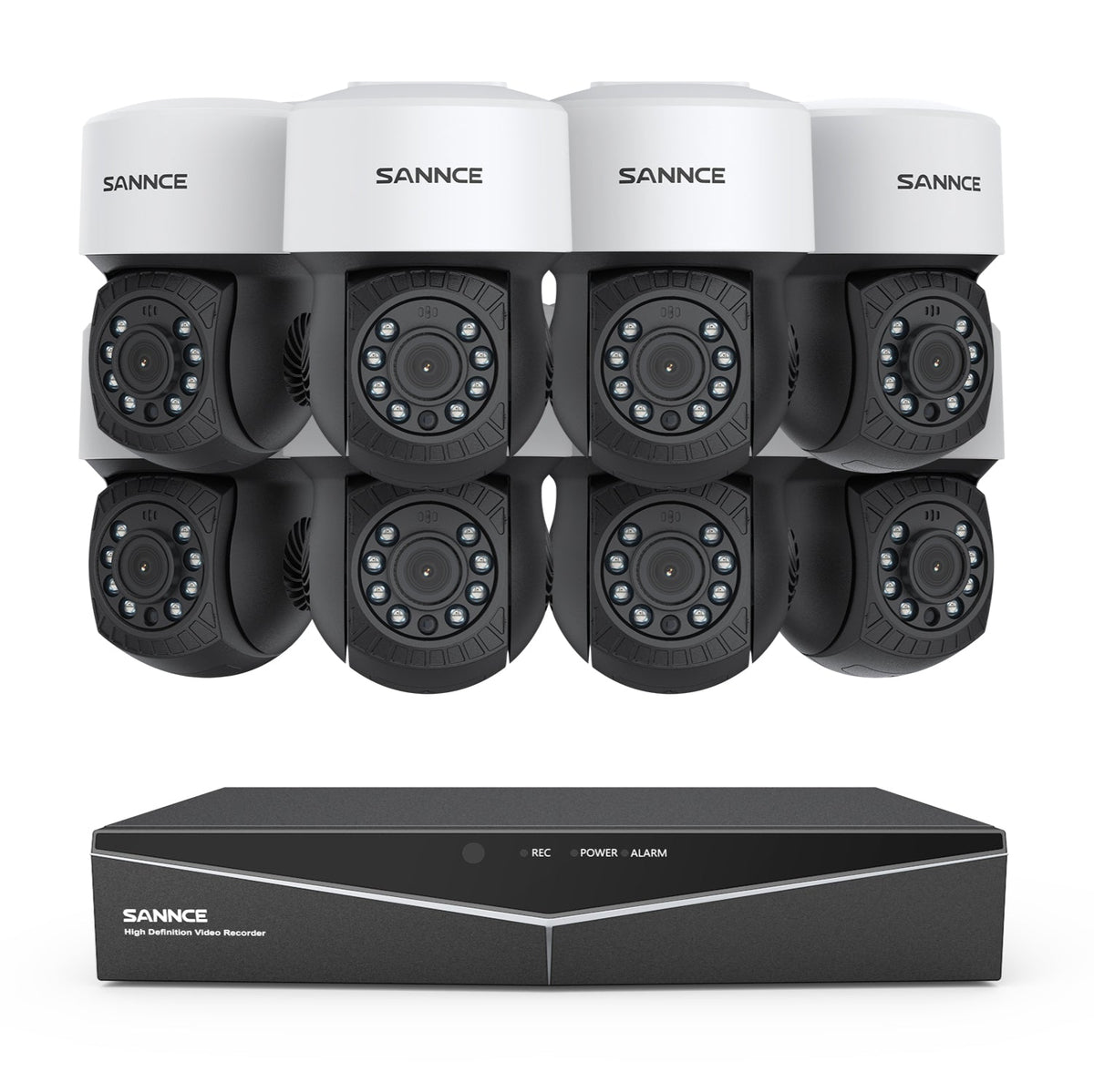 1080P 8 Channel PT Security Camera System - Hybrid 5-in-1 DVR, Pan & Tilt CCTV Camera, 100 ft Night Vision, Motion Detection, Outdoor, Waterproof