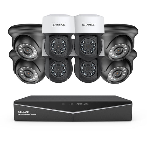 1080P 8 Channel PT Security Camera System - Hybrid 5-in-1 DVR, Pan & Tilt CCTV Camera, 100 ft Night Vision, Motion Detection, Outdoor, Waterproof