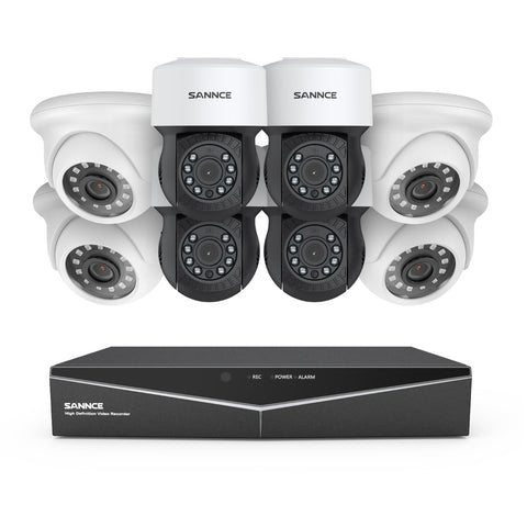 1080P 8 Channel PT Security Camera System - Hybrid 5-in-1 DVR, Pan & Tilt CCTV Camera, 100 ft Night Vision, Motion Detection, Outdoor, Waterproof