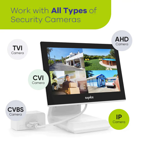 1080p 4 Channel DVR w/ 2 2MP Outdoor Dome Security Camera System, 10.1’’ LCD Colorful Monitor