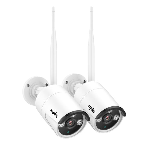 1080P Wireless Security Camera, 2Pcs WiFi IP Cameras For SANNCE,AI Human Detection