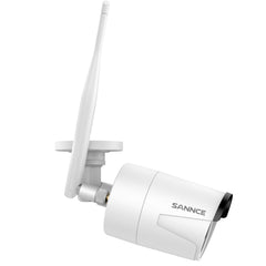 5MP 10CH Funk Bullet Überwachungskamera Set, 100ft Farb-Nachtsicht, 2-Wege-Audio, Kabellose Repeater-Funktion, KI-Bewegungserkennung, IP66 Wasserdicht (4x5MP IP Kamera und 8MP 10CH NVR)