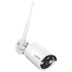 5MP 10CH Funk Bullet Überwachungskamera Set, 100ft Farb-Nachtsicht, 2-Wege-Audio, Kabellose Repeater-Funktion, KI-Bewegungserkennung, IP66 Wasserdicht (4x5MP IP Kamera und 8MP 10CH NVR)
