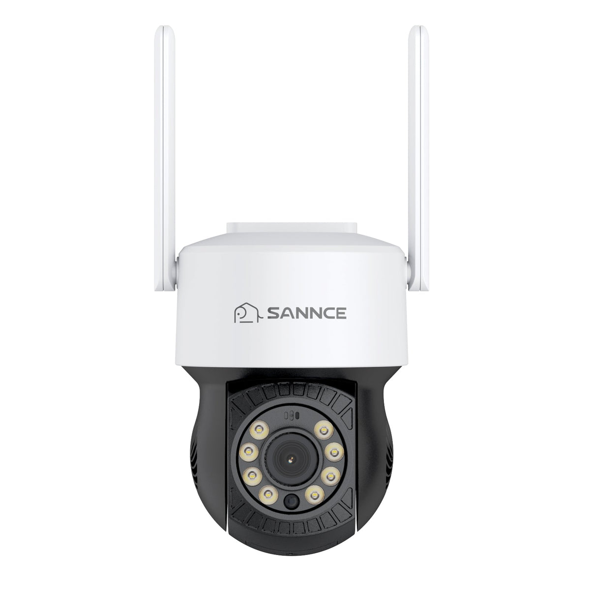 Zertifiziert überholt 5MP WLAN PT Überwachungskamera, 350°/90° PT Schwenkbar, Zwei-Wege-Audio, KI Personenerkennung, IP66 Wasserdicht, Kompatibel mit Alexa, Für SANNCE N48WHE NVR (2 Stück)