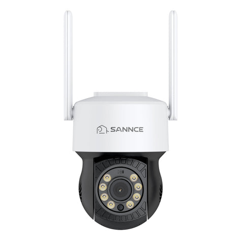 5MP WLAN PT Überwachungskamera, 350°/90° PT Schwenkbar, Zwei-Wege-Audio, KI Personenerkennung, IP66 Wasserdicht, Kompatibel mit Alexa, Für SANNCE N48WHE NVR (2 Stück)