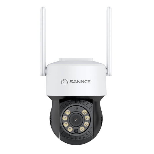 3MP WLAN PT Überwachungskamera, 350°/90° PT Schwenkbar, Zwei-Wege-Audio, KI Personenerkennung, IP66 Wasserdicht, Kompatibel mit Alexa, Für SANNCE N98WHE NVR