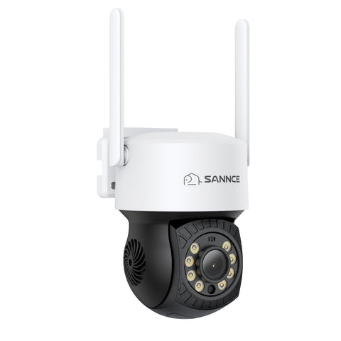 5MP WLAN PT Überwachungskamera, 350°/90° PT Schwenkbar, Zwei-Wege-Audio, KI Personenerkennung, IP66 Wasserdicht, Kompatibel mit Alexa, Für SANNCE N48WHE NVR (2 Stück)