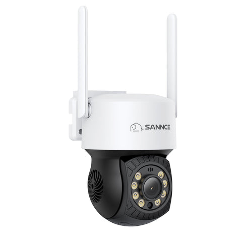3MP WLAN PT Überwachungskamera, 350°/90° PT Schwenkbar, Zwei-Wege-Audio, KI Personenerkennung, IP66 Wasserdicht, Kompatibel mit Alexa, Für SANNCE N48WHE NVR