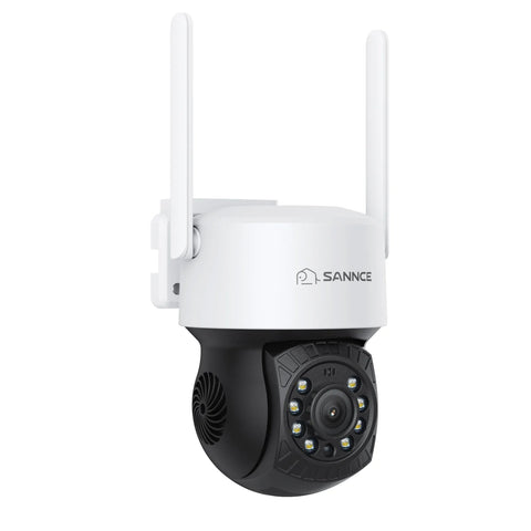 Zertifiziert überholt Funk Überwachungskamera für Außenbereich, 2K 4MP, Nachtsicht in Farbe, Pan & Tilt, 2 Wege Audio, Personenerkennung, Kompatibel mit Alexa/Google Assistant