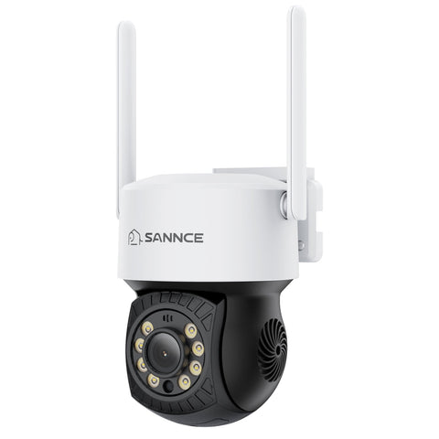 5MP WLAN PT Überwachungskamera, 350°/90° PT Schwenkbar, Zwei-Wege-Audio, KI Personenerkennung, IP66 Wasserdicht, Kompatibel mit Alexa, Für SANNCE N48WHE NVR (2 Stück)