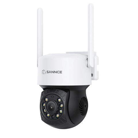 Funk Dome-Überwachungskamera für Außen, 2K 4MP Vollfarb-Nachtsicht, Pan & Tilt, Zwei-Wege-Audio, KI-Personenerkennung, Unterstützung für Alexa/Google