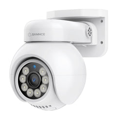 4K POE Überwachungskamera, 8MP Ultra-HD (3840×2160), 350°/90° PTZ Schwenkbar, Intelligente Personen-/Fahrzeugerkennung, 2-Wege-Audio, 256GB Großer lokaler Speicher, IP66 Wasserdicht, arbeiten mit SANNCE N98PBD/N96PBK