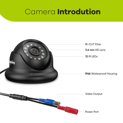 1080p 16 Channel 12 Camera Outdoor Wired Security System, Smart Motion Detection, 100 ft Infrared Night Vision, IP66 Weatherproof