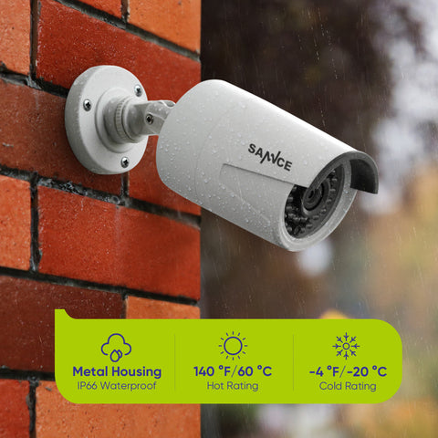 5MP 8 Kanal POE Überwachungskamera Set,  Plug und Play, Personenerkennung, Audioaufnahme, E-Mail/Push Benachrichtigung, IP66 Wasserdicht (6x5MP POE Kamera und 8MP 8CH NVR)