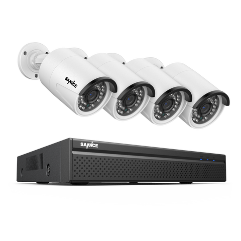 4K 8 Kanal POE Überwachungskamera Set, 4x3MP Außen/Innen POE Kamera und 4K 8CH NVR (Audioaufnahme, Plug & Play, Fernzugriff)