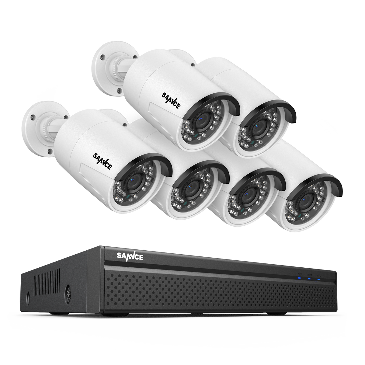 Drahtloses 3MP PoE Full HD-IP-Kamerasystem, 8-Channel NVR And 6pcs Teiligen Überwachungskameras with Ton