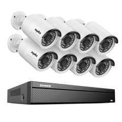 4K 16CH POE Überwachungskamera Set, 8MP Ultra-HD (3840×2160), 2-Wege-Audio, Intelligente Personen-/Fahrzeugerkennung, Fernzugriff, IP66 Wasserdicht (8MP IP Kamera und 16CH NVR)