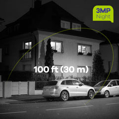 4K 8 Kanal POE Überwachungskamera Set, Audioaufnahme, Personenerkennung, Plug und Play, Fernzugriff, IP66 Wasserdicht (6x3MP POE Kamera und 4K 8CH NVR)
