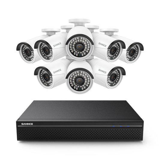 4K 8-Kanal POE Überwachungskamera Set, Intelligente Personen-/Fahrzeugerkennung, Sofortige Alarmierung, 2-Wege-Audio, Fernzugriff, Onvif Unterstützt, IP66 Wasserdicht (8x8MP POE Kamera und 8MP 8CH NVR)